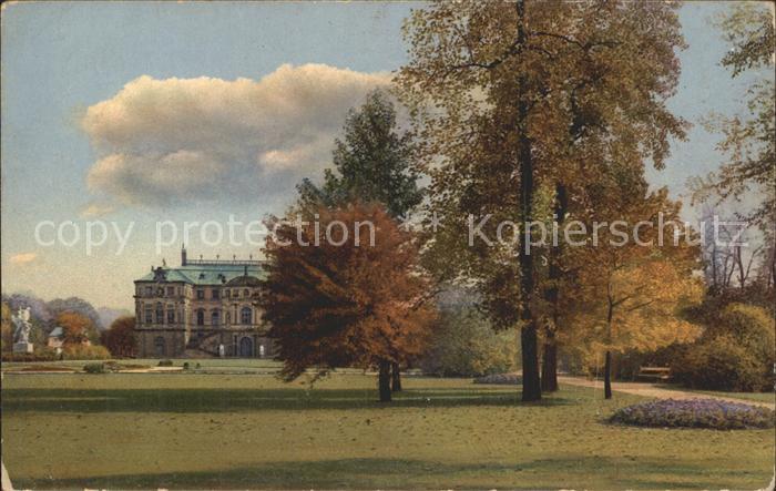 Verlag Photochromie Nr. 3242 Serie 188 Dresden Grosser Garten im Herbst