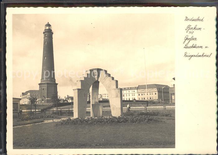 Leuchtturm Lighthouse Borkum Kriegerdenkmal