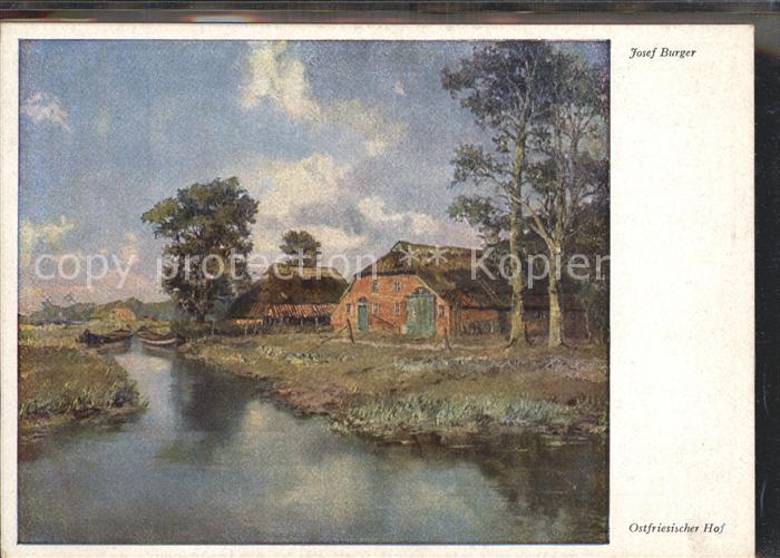 Ostfriesland Ostfriesischer Hof Künstlerkarte Josef