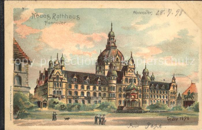 HANNOVER  CITY Neues Rathaus Kuenstlerkarte