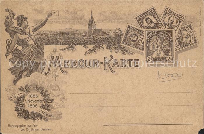 HANNOVER CITY Kirche Mercur- Karte