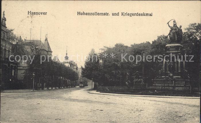 HANNOVER  CITY Hohenzollernstrasse Kriegerdenkmal