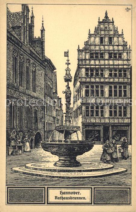HANNOVER  CITY Rathausbrunnen
