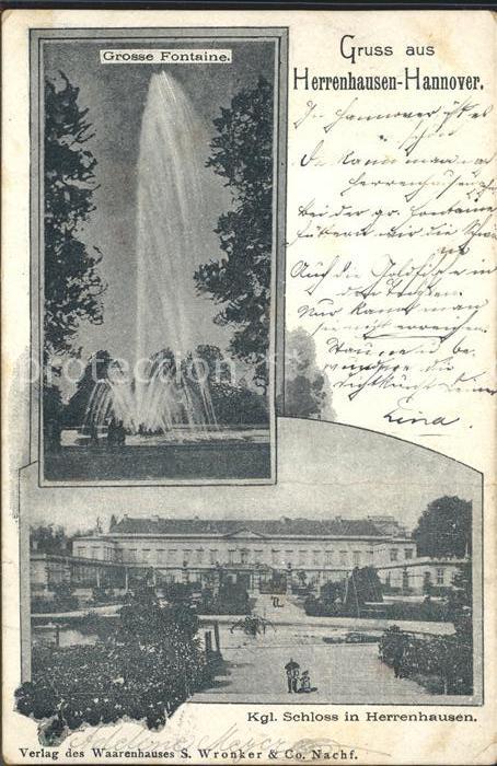 Herrenhausen Hannover Grosse Fontaine Koenigliches Schloss
