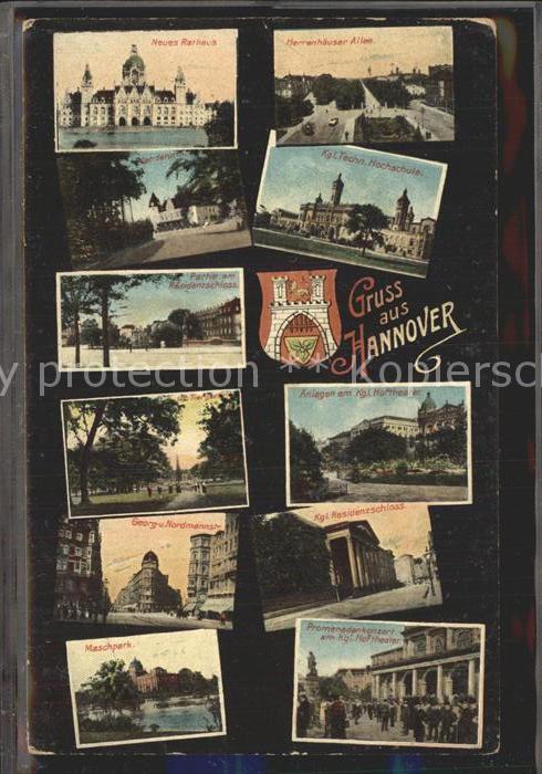 HANNOVER  CITY Neues Rathaus Technische Hochschule Maschpark