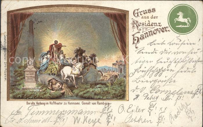 HANNOVER  CITY Alter Vorhang Hoftheater