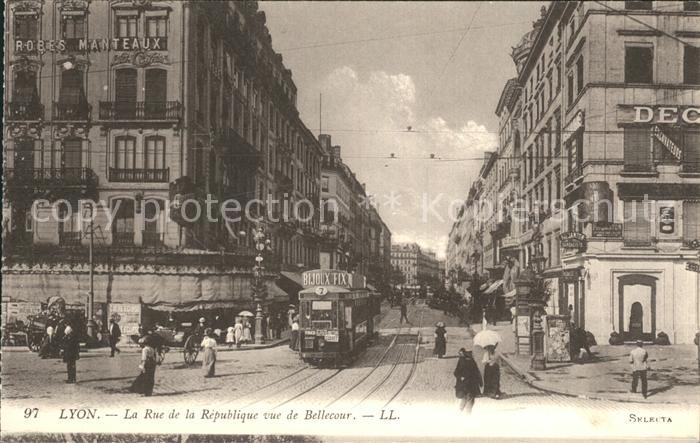 Strassenbahn Lyon Rue de la Republique
