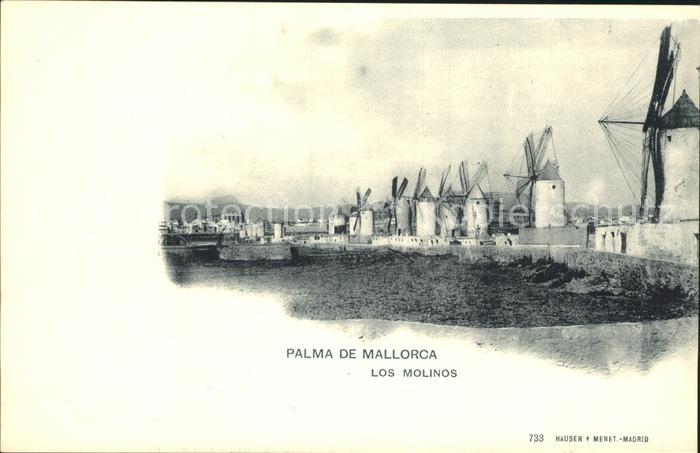 Verlag Hauser Y Menet Nr. 733 Palma de Mallorca Los Molinos