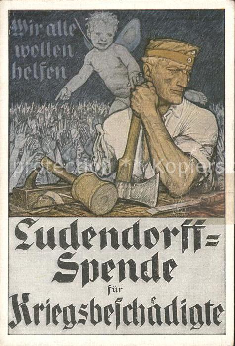 Spendenkarte Ludendorff-Spende Kriegsbeschaedigte