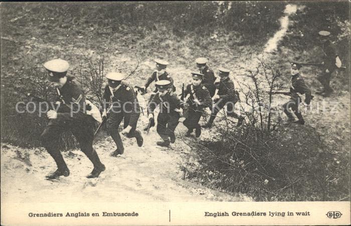 Militaria England Grenadiers lying in wait