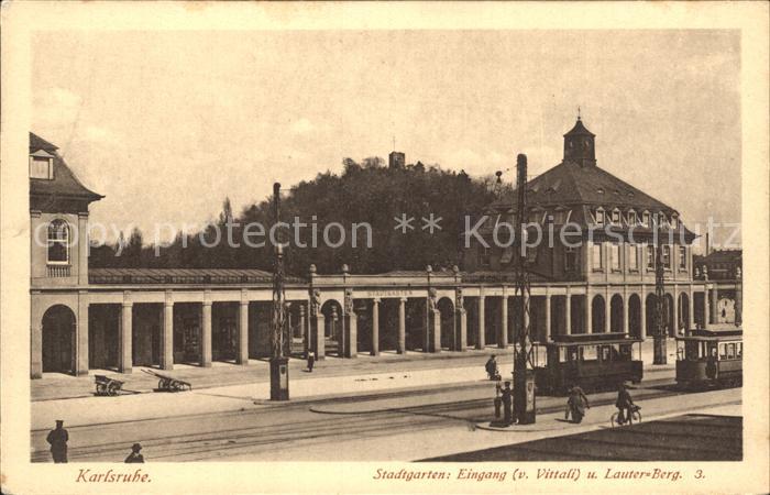 Strassenbahn Karlsruhe Stadtgarten Eingang Lauter-Berg
