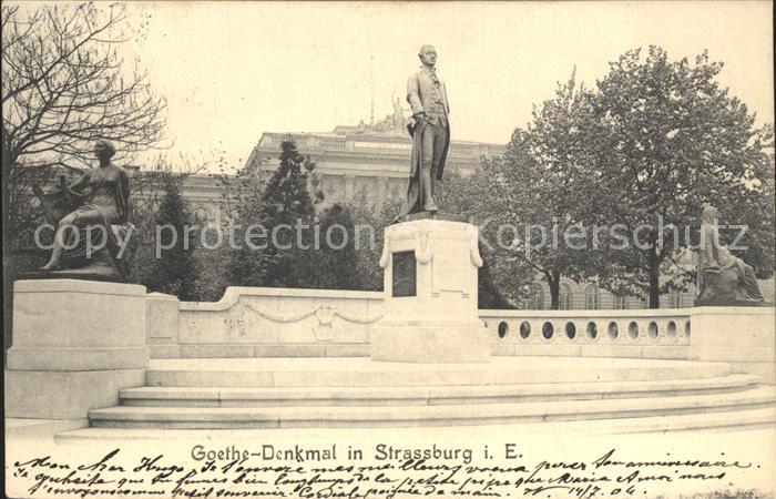 Goethe Johann Wolfgang von Denkmal Strassburg Elsass