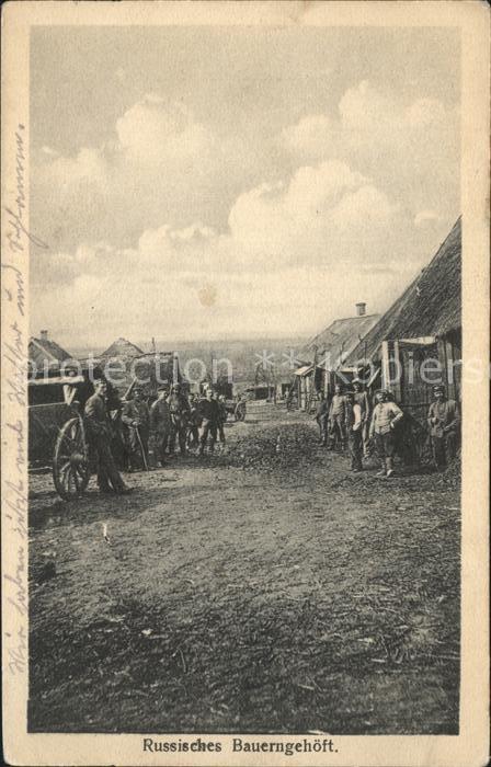 Bauernhof Russisches Bauerngehöft Soldaten