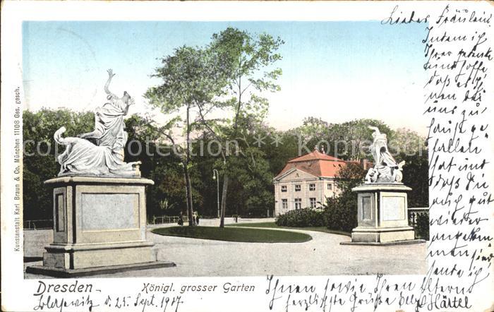 Verlag Braun Nr. 11108 Dresden Königlicher grosser Garte