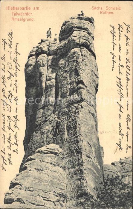 Klettern Bergsteigen Talwaechter Amselgrund Rathen
