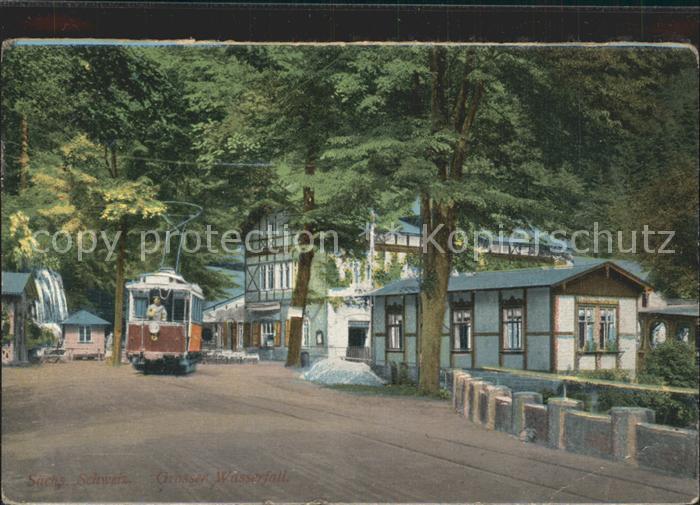 Strassenbahn Grosser Wasserfall Saechsische Schweiz