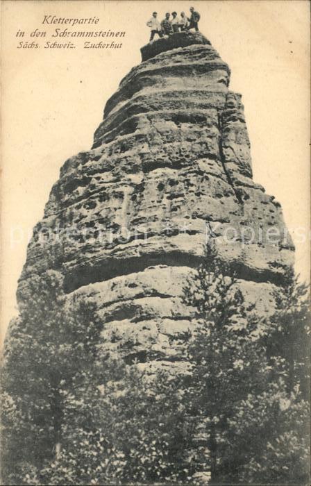Klettern Bergsteigen Schrammsteine Zuckerhut