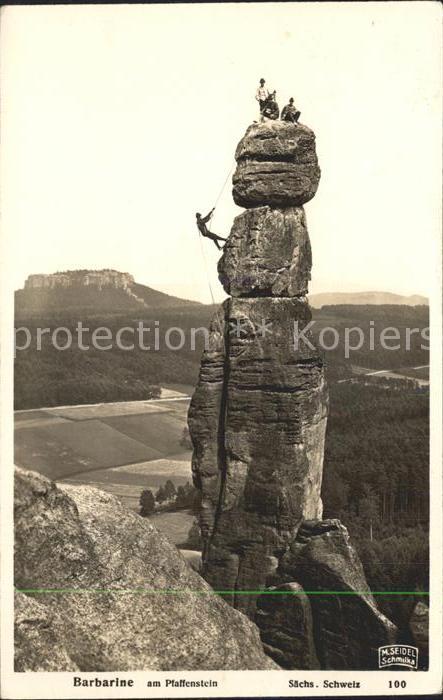 Klettern Bergsteigen Barbarine Pfaffenstein