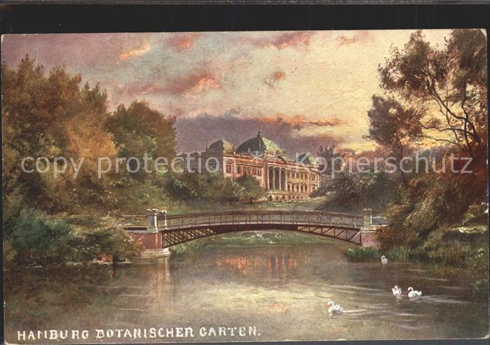 Kuenstlerkarte Theo Stroefer Hamburg Botanischer Garten