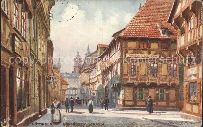 Verlag Tucks Oilette Nr. 600 B Goettingen Barfuesser-Strasse Charles E. Flower