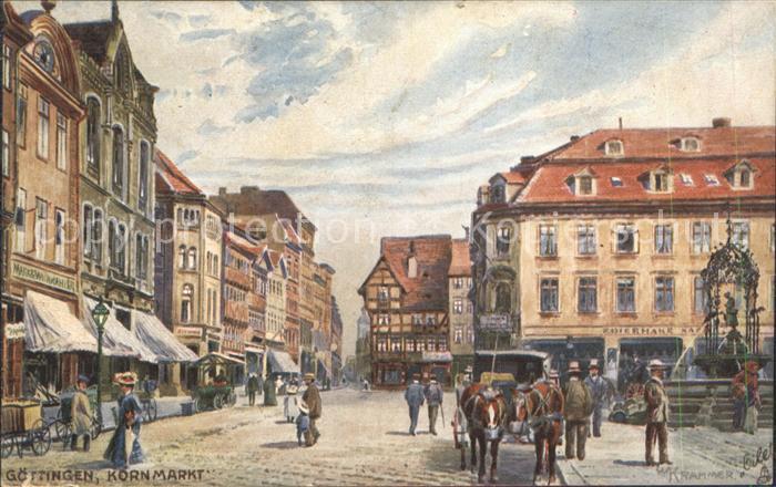 Verlag Tucks Oilette Nr. 600 B Goettingen Kornmarkt W. Krahmer
