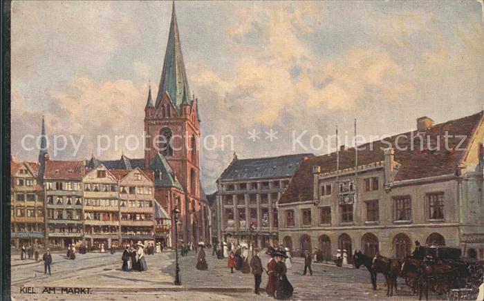 Verlag Tucks Oilette Nr. 753 Kiel Markt N. Beraud