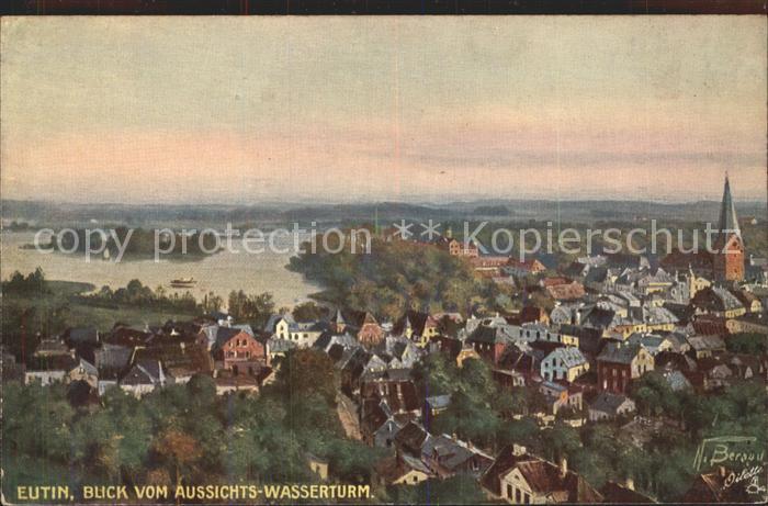 Verlag Tucks Oilette Nr. 758 Eutin Blick vom Aussichtswasserturm N. Beraud
