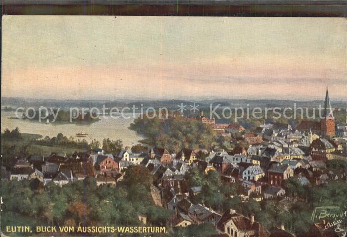 Verlag Tucks Oilette Nr. 758 Eutin Blick vom Aussichtswasserturm N. Beraud