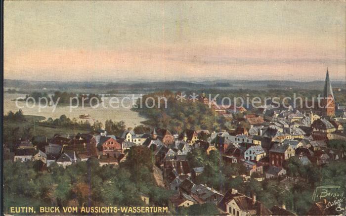 Verlag Tucks Oilette Nr. 758 Eutin Blick vom Aussichtswasserturm N. Beraud