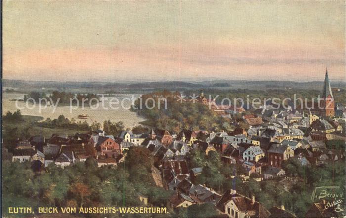 Verlag Tucks Oilette Nr. 758 Eutin Blick vom Aussichtswasserturm N. Beraud