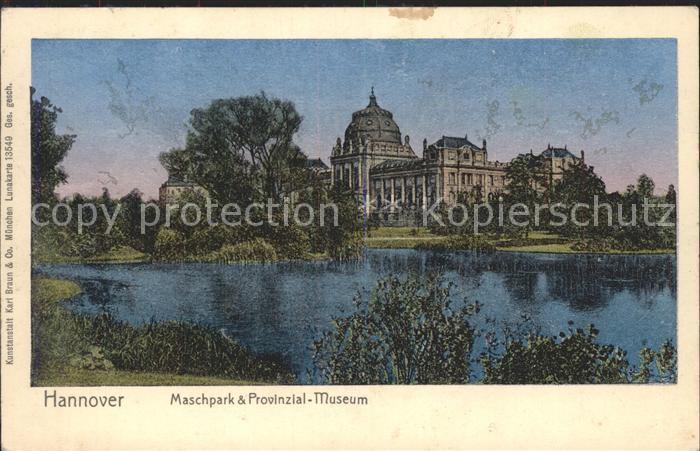 Lunakarte Nr. 13549 Verlag-Braun Hannover Maschpark u