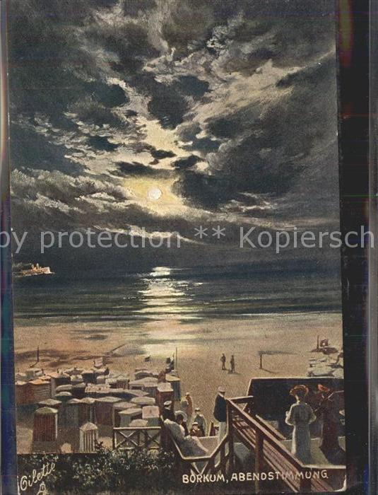 Verlag Tucks Oilette Nr. 193 B Borkum Abendstimmung