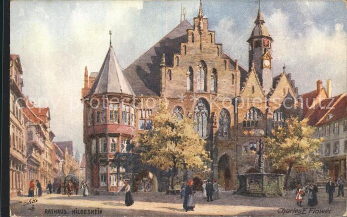 Verlag Tucks Oilette Nr. 632 B Hildesheim Rathaus Charles E. Flower