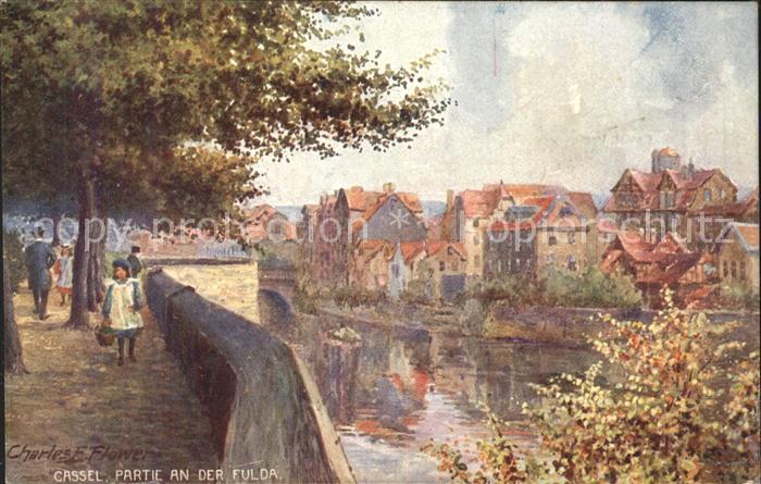 Verlag Tucks Oilette Nr. 643 B Cassel Fuldapartie Charles E. Flower