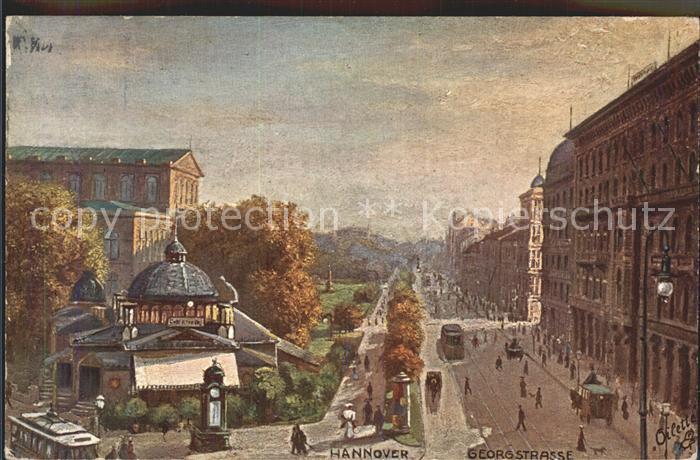 Verlag Tucks Oilette Nr. 630 B Hannover Georgstrasse Cafe Kroepcke