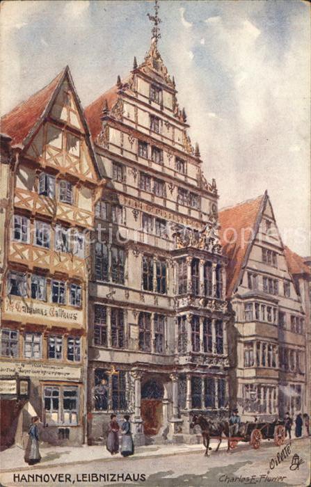 Verlag Tucks Oilette Nr. 695 Hannover Leibnizhaus Charles E. Flower