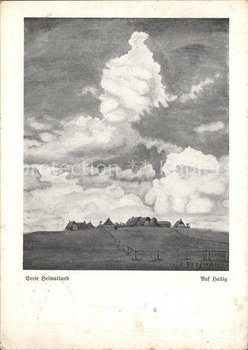 Kuenstlerkarte Mundmaler Erich Stegmann Hallig