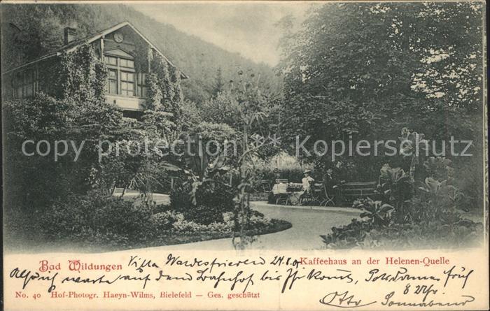 Bad Wildungen Kaffeehaus an der Helenen Quelle