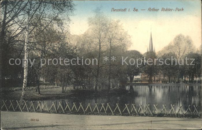 Neustadt Sachsen Arthur Richter Park Bahnpost