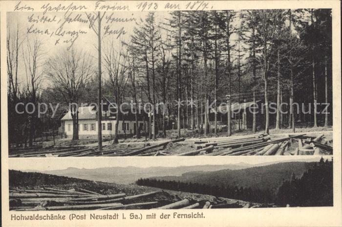 Neustadt Sachsen Hohwaldschaenke Fernsicht