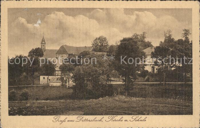 Dittersbach Duerrroehrsdorf Kirche Schule