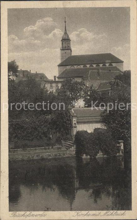 Bischofswerda Kirche Muehlteich