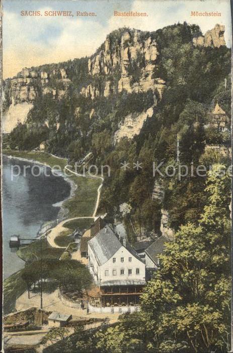 Rathen Saechsische Schweiz Gaststaette Basteifelsen Moenchstein
