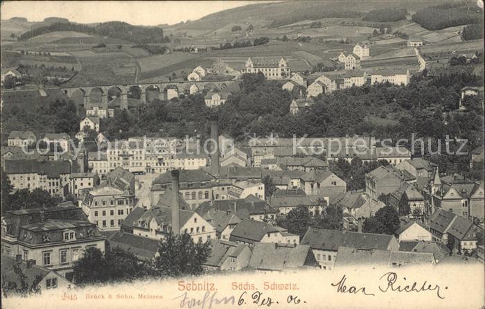 Sebnitz Stadtbild mit Viadukt