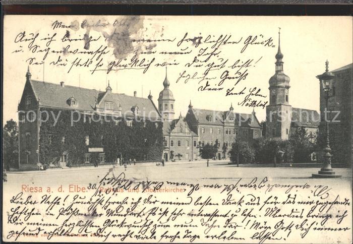 Riesa Sachsen Rathaus und Klosterkirche