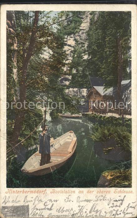 Hinterhermsdorf Bootstation an der oberen Schleuse