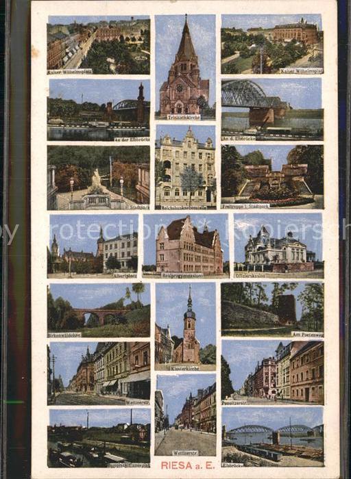 Riesa Sachsen Trinitatiskirche Klosterkirche Birkenwaeldchen Elbbruecke