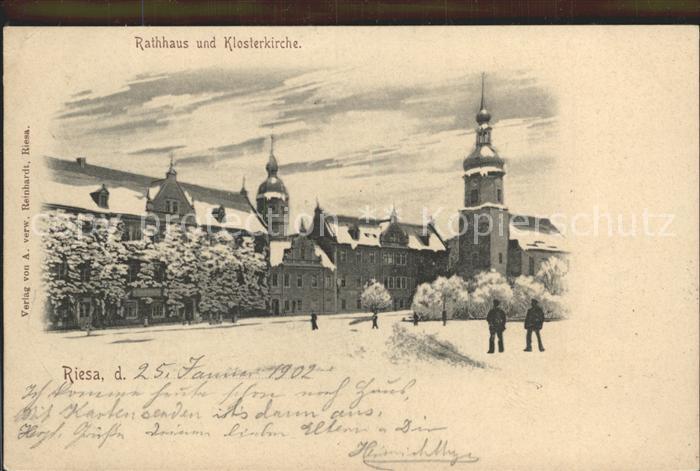 Riesa Sachsen Rathaus und Klosterkirche