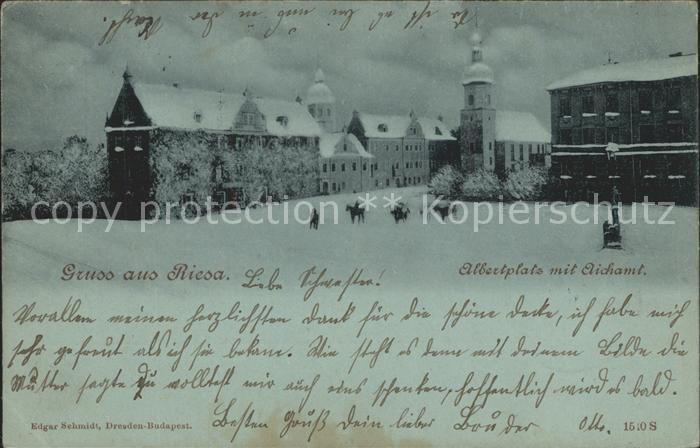 Riesa Sachsen Elbplatz mit Eichamt