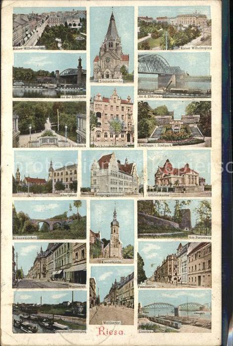 Riesa Sachsen Trinitatiskirche Klosterkirche Birkenwaeldchen Elbbruecke